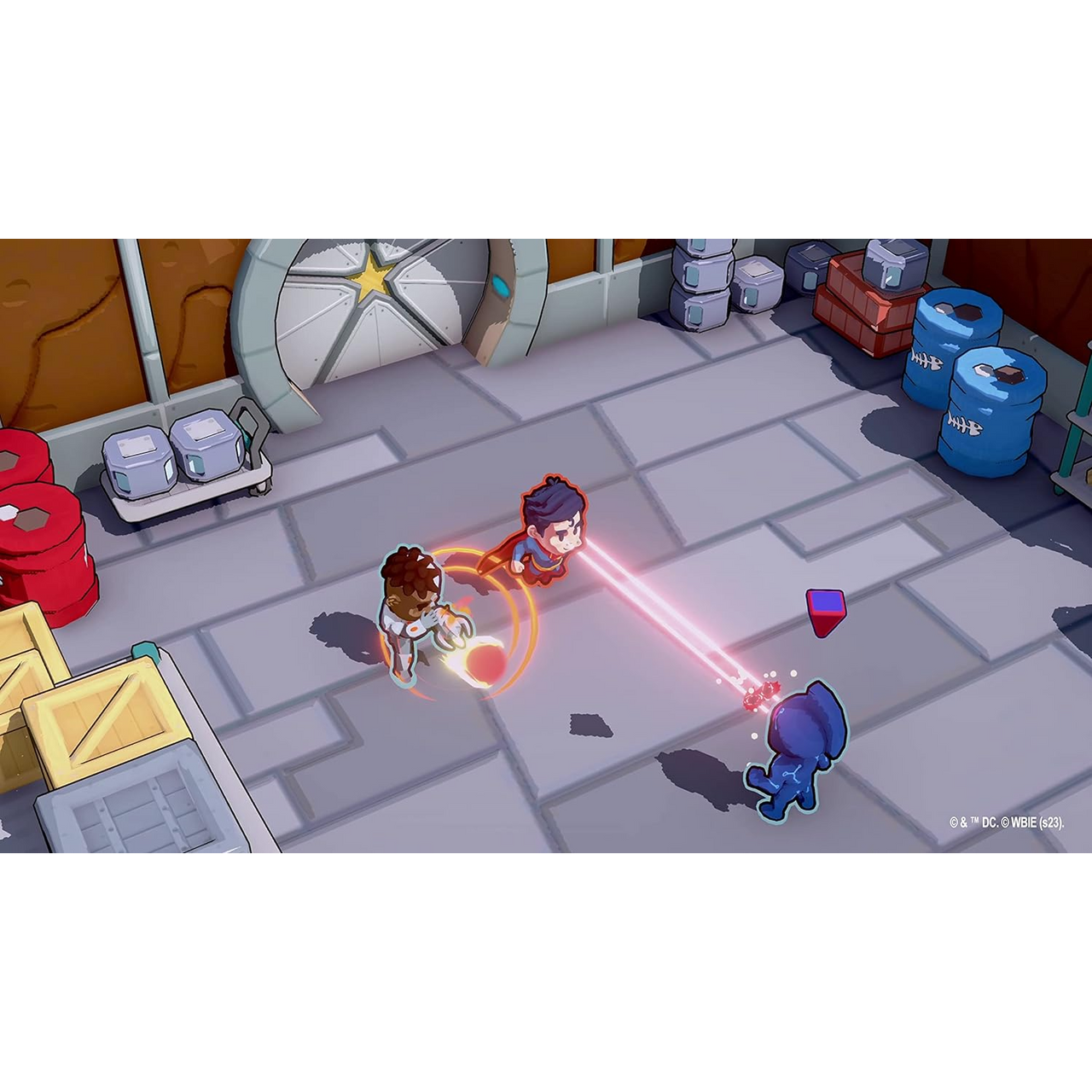 This is brand new.Unite against chaos, in an all-new open world adventure where the Justice League go head-to-head with Mr. Mxyzptlk, a powerful prankster from the 5th Dimension.