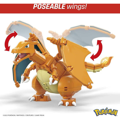 This is brand new.Prepare for a fiery battle with this Charizard construction set. The Fire-type Pokémon stands over 4-inches tall and can create a number of heroic stances when you pose it in different battle-ready positions.