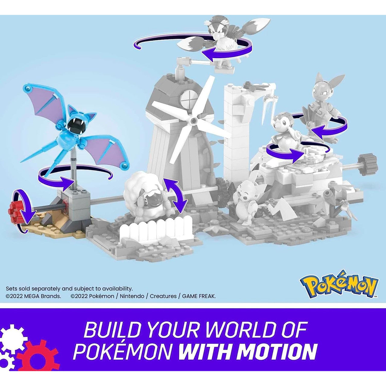 This is brand new.Watch Zubat take flight with this building set featuring the innovative Motion Brick! Build the desert environment, then turn the crank to see Zubat fly in circles over the desert. Combine with other Adventure Builder sets to create an expanded Pokémon world with motion. Each sold separately.