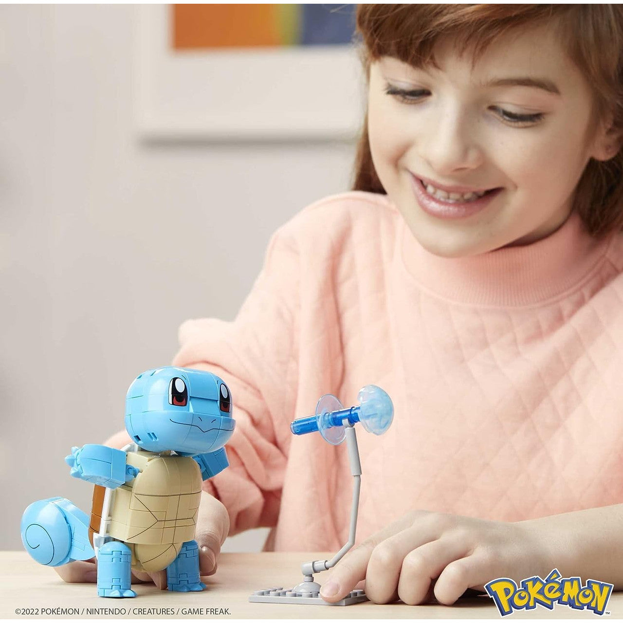 This is brand new.Build even bigger battles with this Squirtle construction set. This Water-type Pokemon stands over 4-inches tall and can create a number of heroic stances when you pose it in different battle-ready positions.