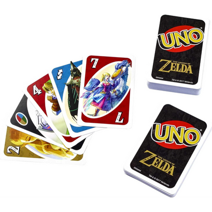 This is brand new.It's the fun, fast-paced card game you love now featuring iconic characters from the Nintendo action/adventure video game series, The Legend of Zelda! Players race to get rid of all their cards by matching a card in their hand with the current card shown on top of the deck.