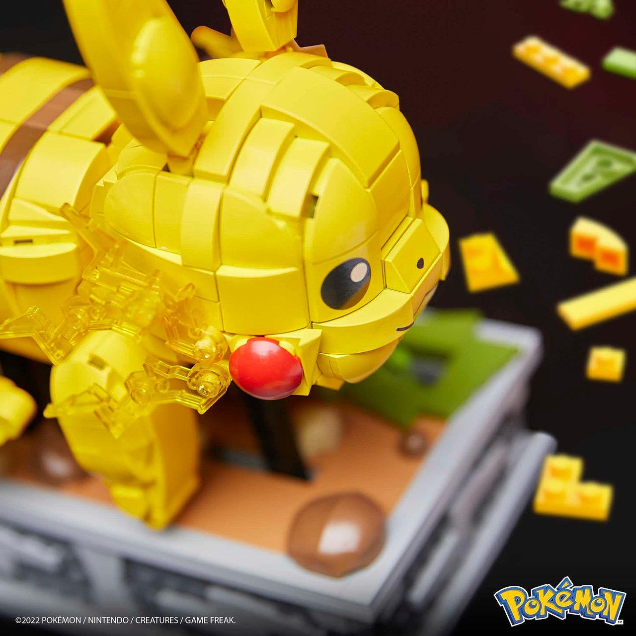 This is brand new.Build the most detailed and elaborate Pikachu to date with this fully mechanized building set, that includes a display case and a rocky path which becomes 'animated' when the toy is activated.