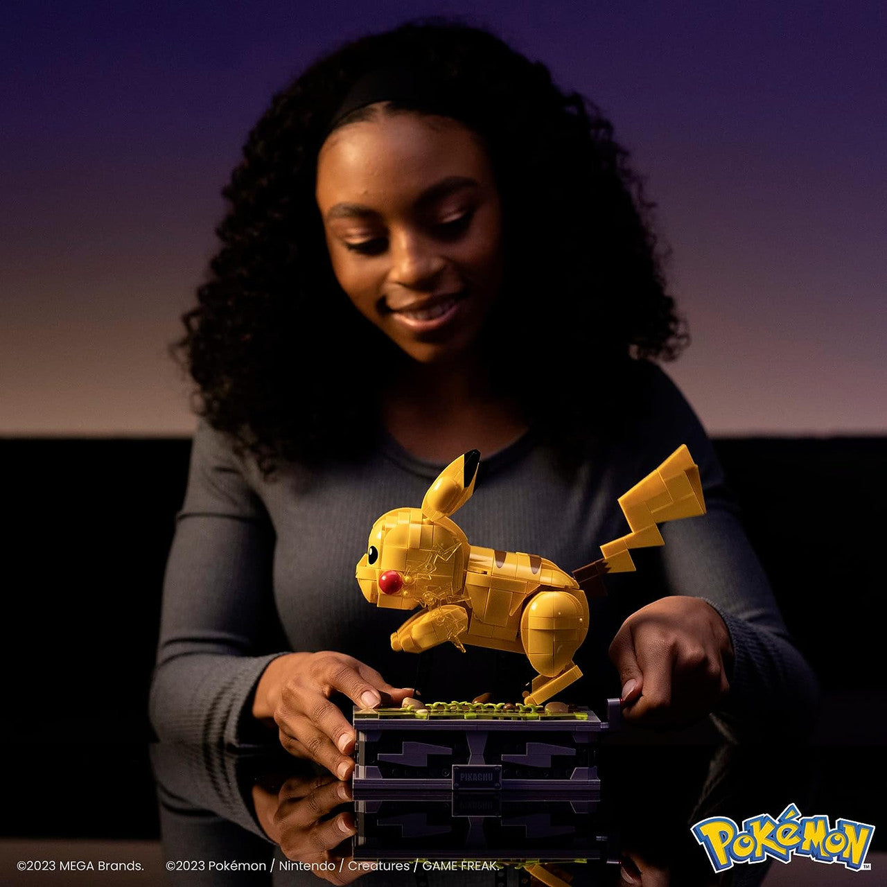 This is brand new.Build the most detailed and elaborate Pikachu to date with this fully mechanized building set, that includes a display case and a rocky path which becomes 'animated' when the toy is activated.