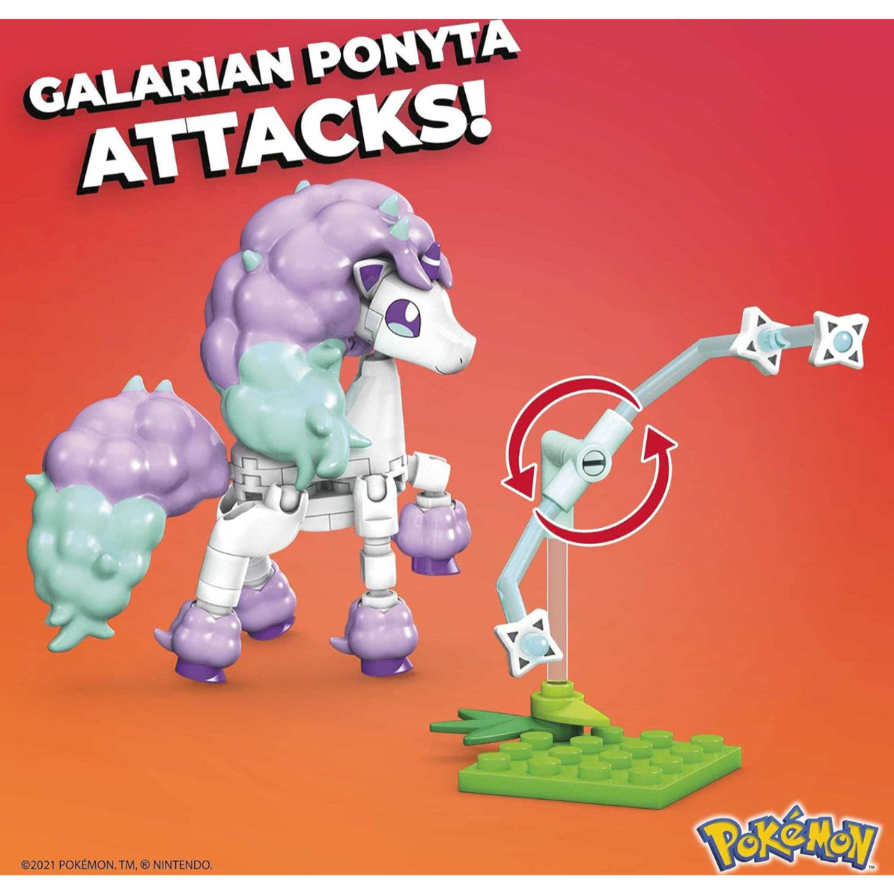 This is brand new.Gallop into battle with this Galarian form of Ponyta. Build this Pokemon construction set and pose the Psychic-type character in a one of many battle stances before unleashing its mighty ability.