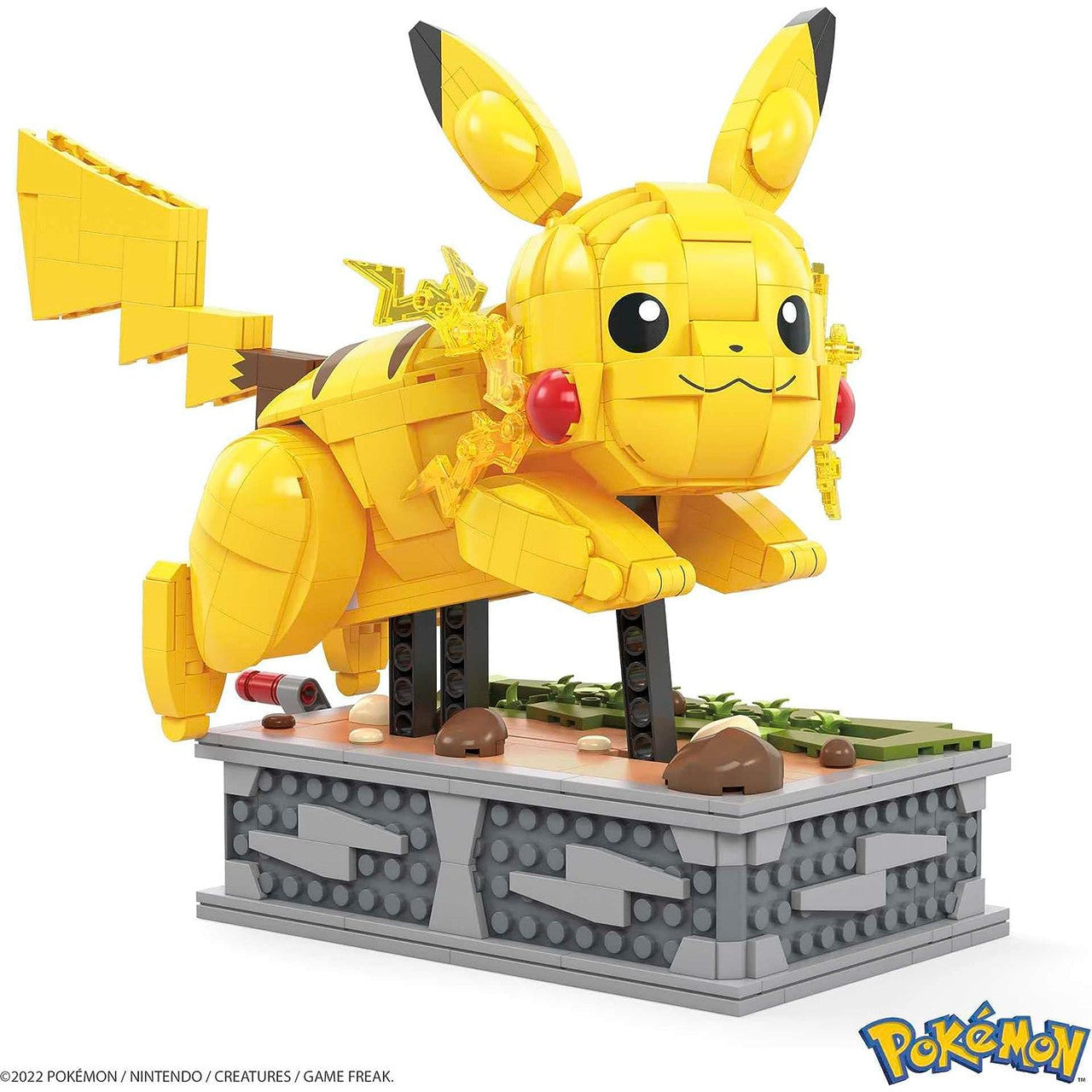 This is brand new.Build the most detailed and elaborate Pikachu to date with this fully mechanized building set, that includes a display case and a rocky path which becomes 'animated' when the toy is activated.