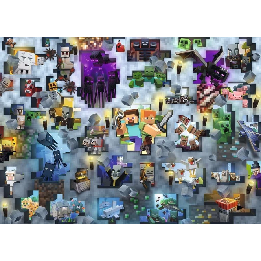 Puzzle: Minecraft: Mobs Challenge (1,000 Pieces) - Ravensburger