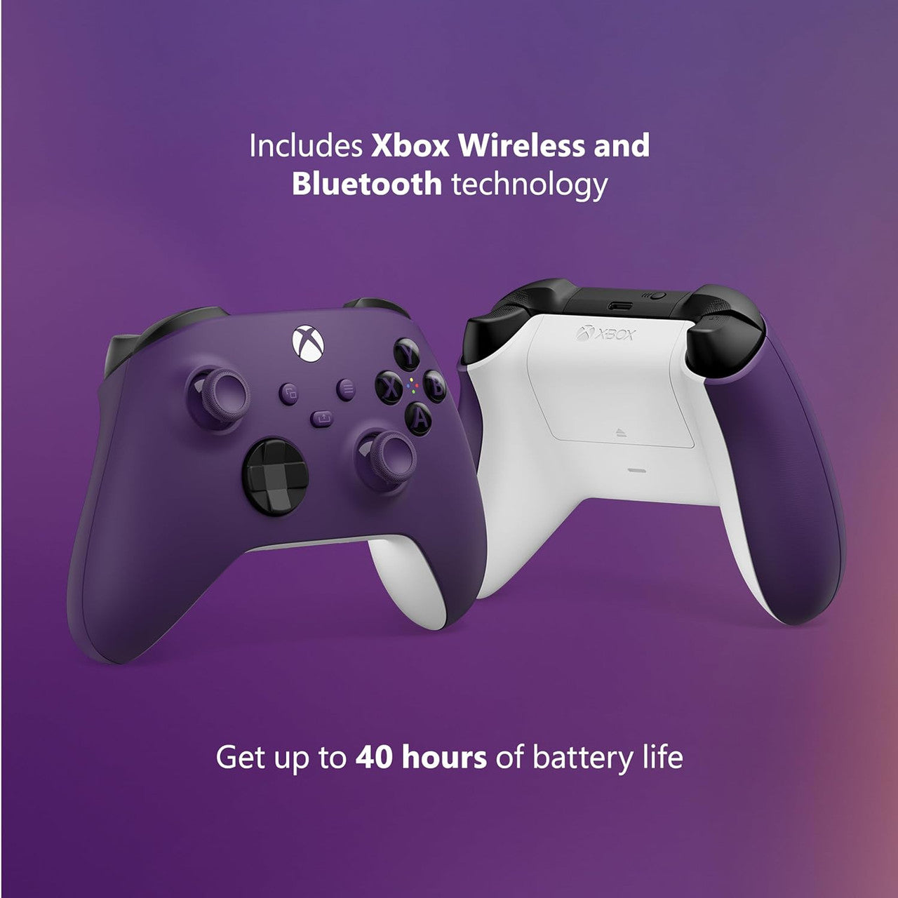 This is brand new.Experience the modernized design of the Xbox Wireless Controller in Astral Purple, featuring sculpted surfaces and refined geometry for enhanced comfort during gameplay. Stay on target with a hybrid D-pad and textured grip on the triggers, bumpers, and back-case.