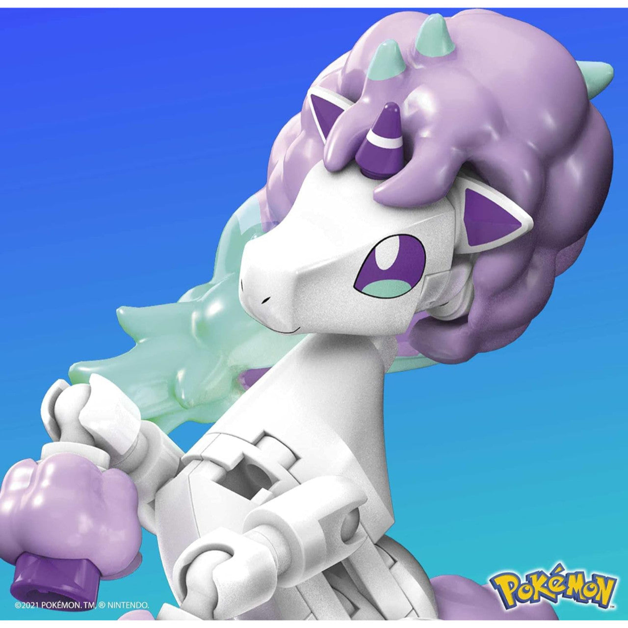 This is brand new.Gallop into battle with this Galarian form of Ponyta. Build this Pokemon construction set and pose the Psychic-type character in a one of many battle stances before unleashing its mighty ability.