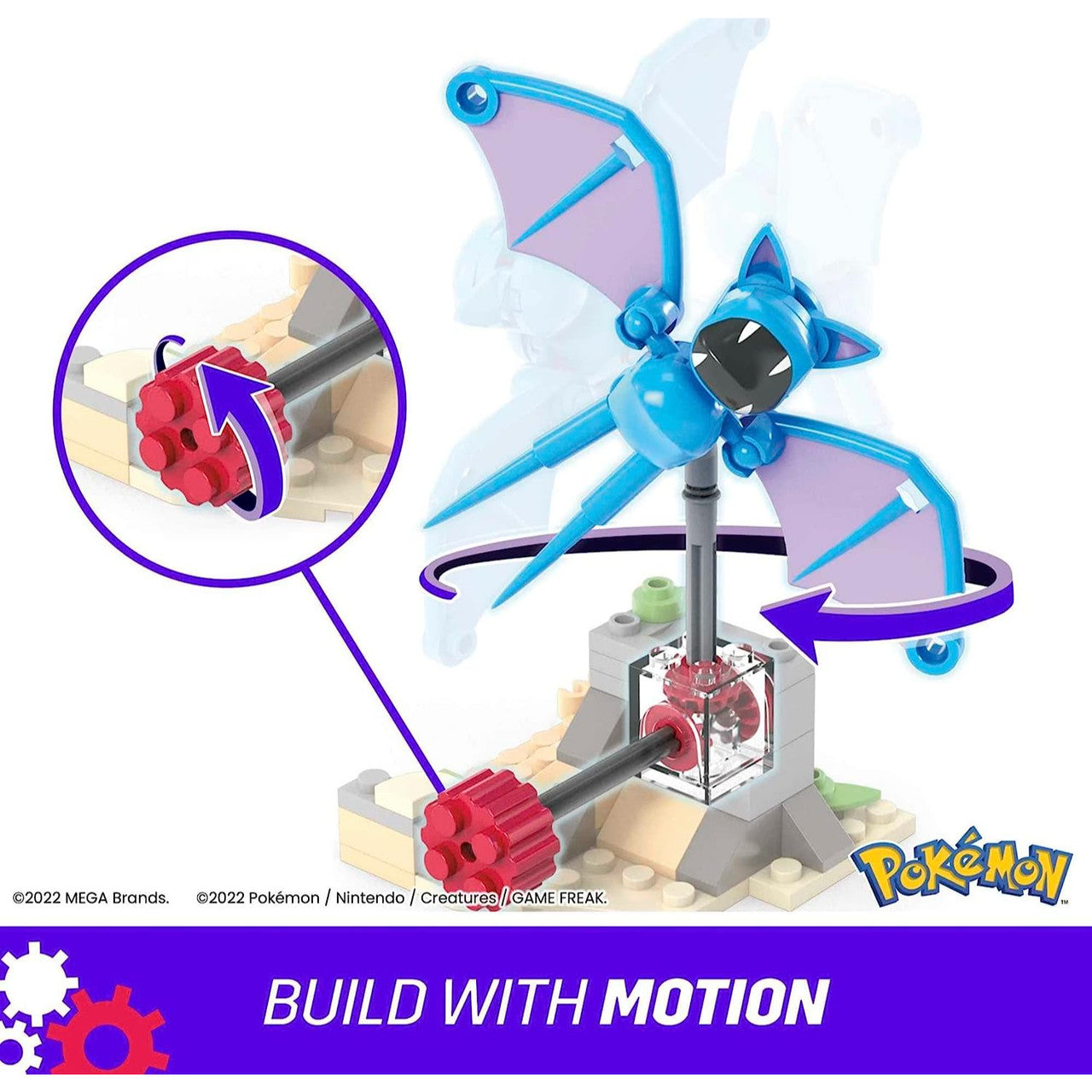 This is brand new.Watch Zubat take flight with this building set featuring the innovative Motion Brick! Build the desert environment, then turn the crank to see Zubat fly in circles over the desert. Combine with other Adventure Builder sets to create an expanded Pokémon world with motion. Each sold separately.