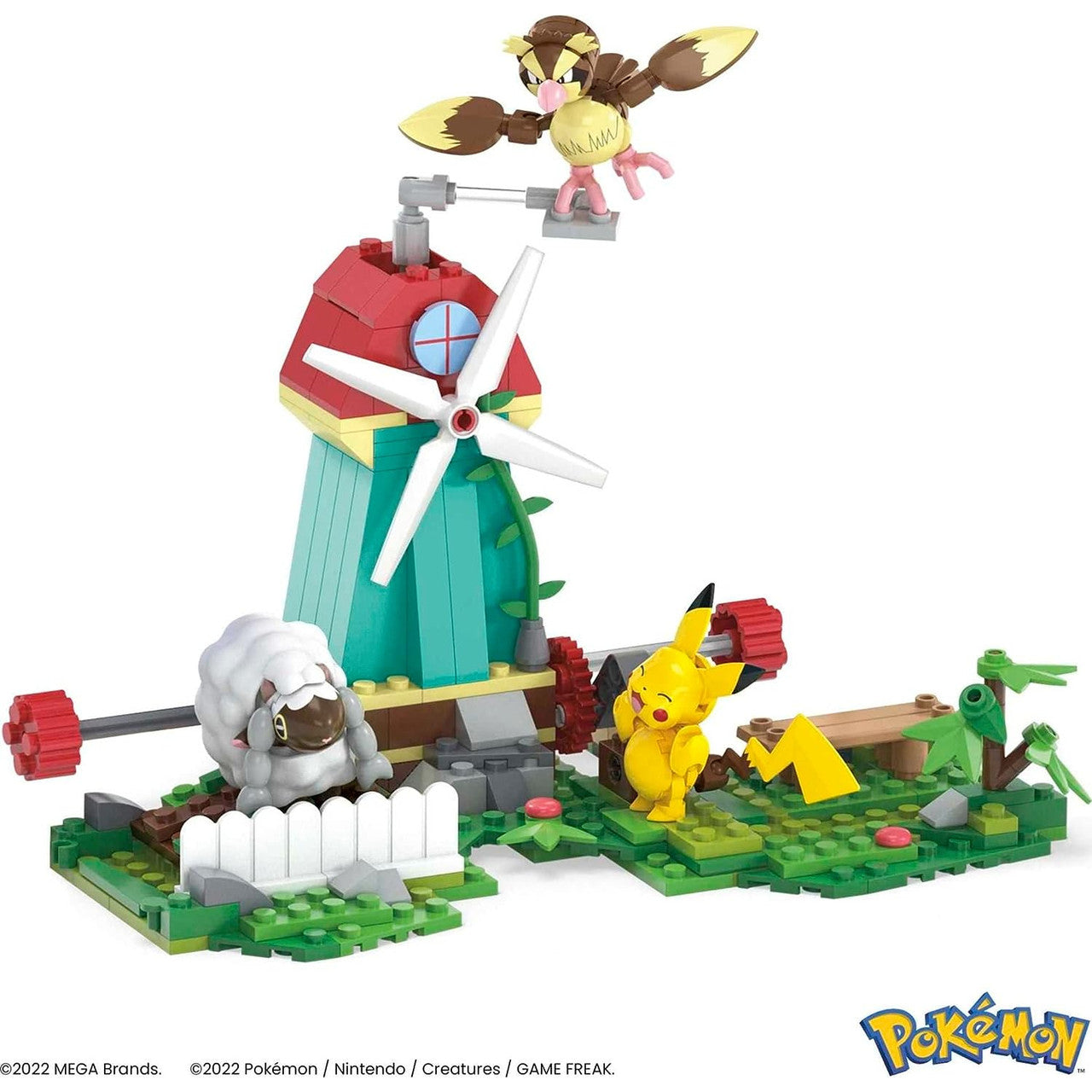 This is brand new.Watch Pikachu, Pidgey, and Wooloo frolic around the countryside with this building set featuring the innovative Motion Brick. Build the windmill and country environment, then turn the crank to see Pikachu, Pidgey, and Wooloo come to life.