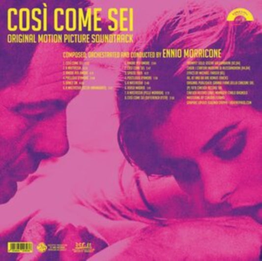 This LP Vinyl is brand new.Format: LP VinylMusic Style: SoundtrackThis item's title is: Così Come Sei Ost (Limited/180G/Solid Pink LP Vinyl)Artist: Ennio MorriconeLabel: CINEVOX / BTF / AMS (ITALIAN IBarcode: 8004644008936Release Date: 10/7/2022