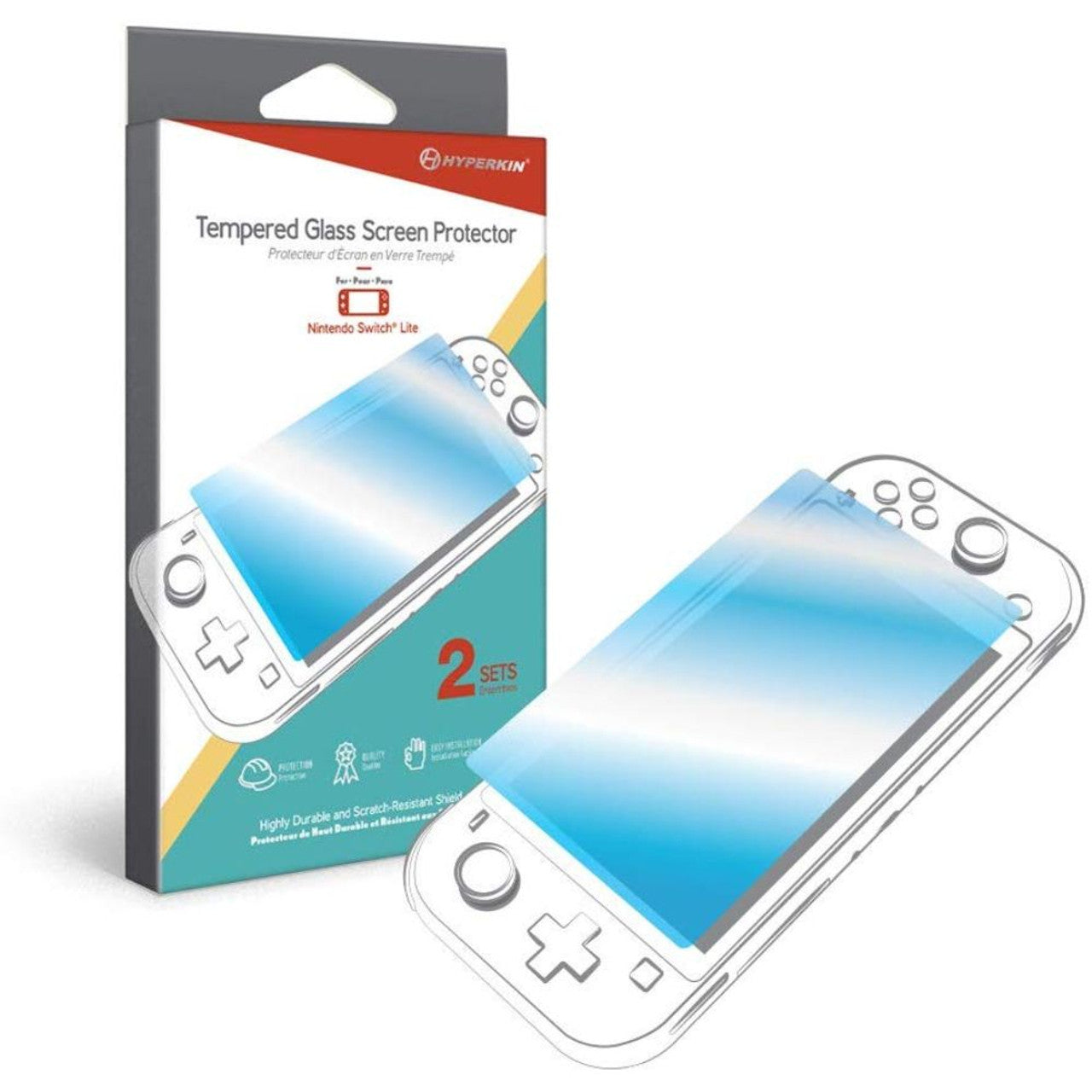 Switch Lite Tempered Glass Screen Protector Hyperkin (2-Sets)