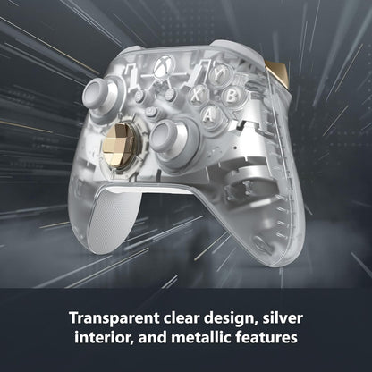 This is brand new.Reveal the mysteries within the Xbox Wireless Controller – Ghost Cipher Special Edition featuring a transparent clear design, silver interior, metallic features, and more. Look through the clear, transparent top case and side caps to see metallic, silver interior parts shine through from inside.