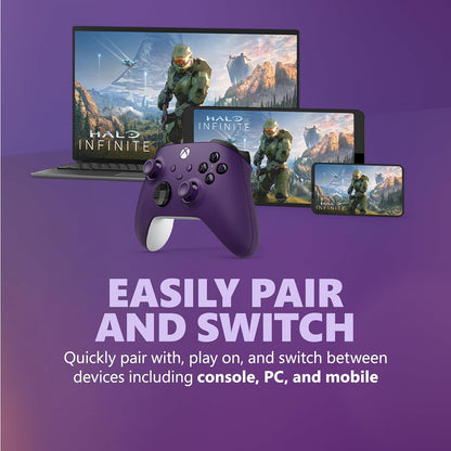 This is brand new.Experience the modernized design of the Xbox Wireless Controller in Astral Purple, featuring sculpted surfaces and refined geometry for enhanced comfort during gameplay. Stay on target with a hybrid D-pad and textured grip on the triggers, bumpers, and back-case.