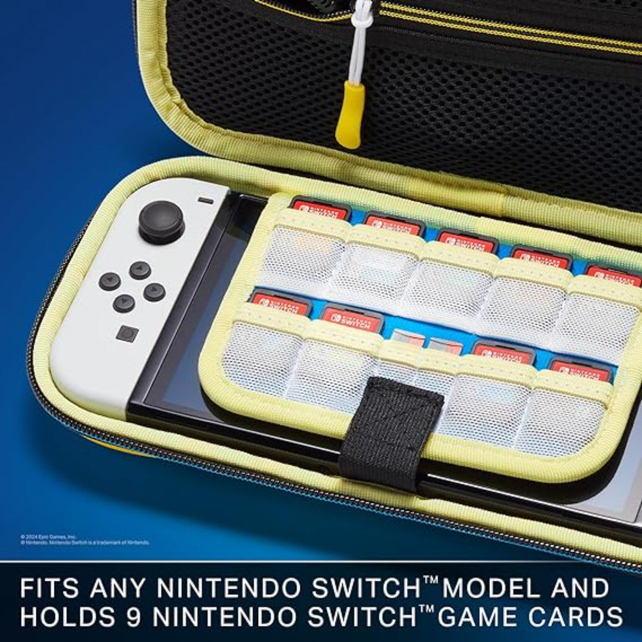 This is brand new.Keep your Nintendo Switch OLED Model, Nintendo Switch or Switch Lite safe with a sturdy outer shell, rubberized handle, a molded interior featuring felt lining and a zippered mesh storage section.