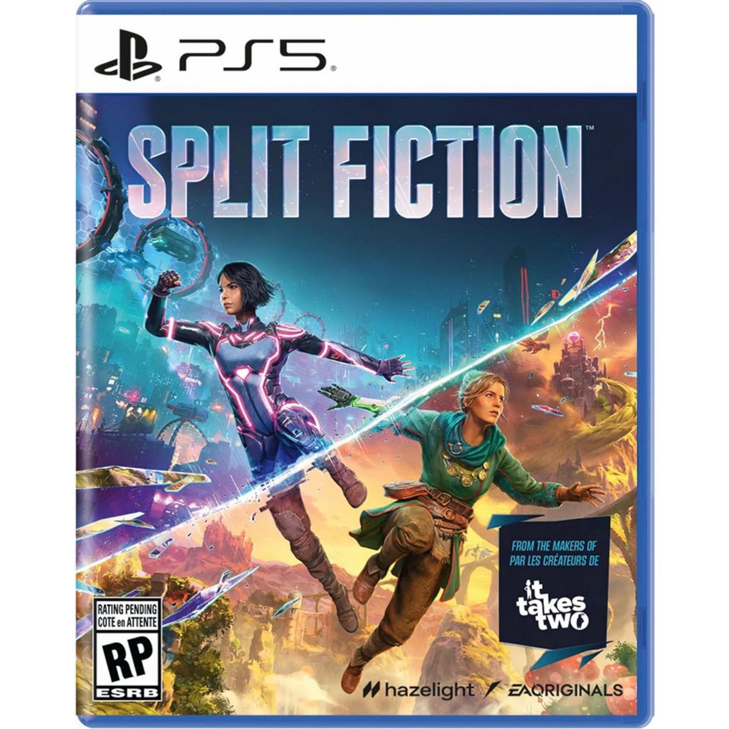 This is brand new.Embrace mind-blowing moments as you’re pulled deep into the many worlds of Split Fiction, a boundary-pushing co-op action adventure from the studio behind 2021 Game of the Year Winner It Takes Two.