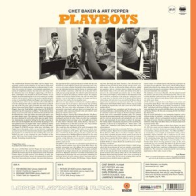 This LP Vinyl is brand new.Format: LP VinylThis item's title is: Playboys (Limited/Solid Orange LP Vinyl/180G)Artist: Chet & Art Pepper BakerLabel: WAXTIME IN COLORBarcode: 8436559465366Release Date: 10/1/2018