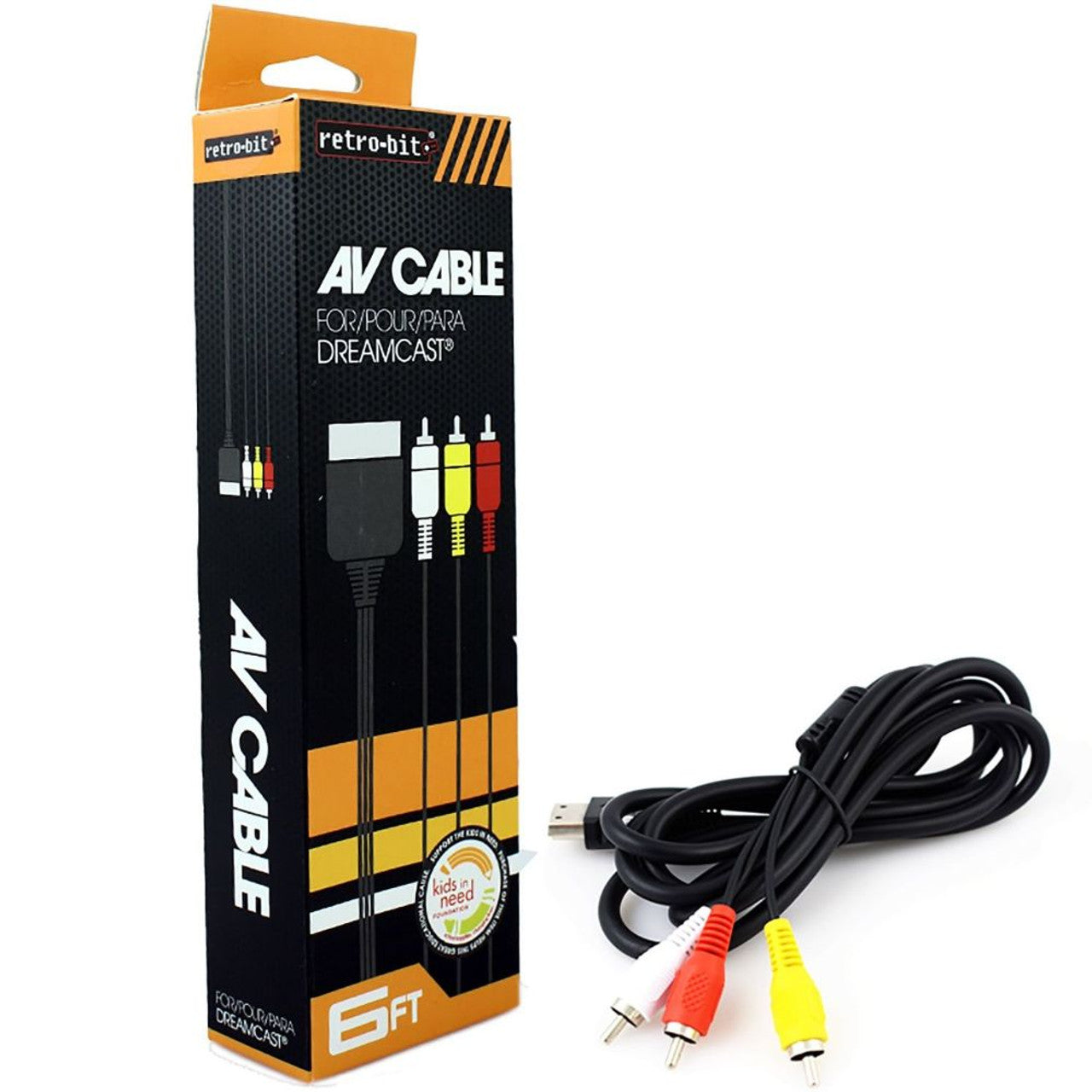This is brand new.Reignite your gaming nostalgia and get your vintage console back into the game with the Dreamcast AV Cable by Retro-Bit. Designed to connect seamlessly with AV-ready TVs, this 6-foot cable is the perfect length to set up your gaming area just the way you like it.