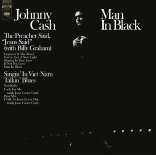 This LP Vinyl is brand new.Format: LP VinylThis item's title is: Man In Black (White LP Vinyl)Artist: Johnny CashBarcode: 8719262028654Release Date: 2/2/2024