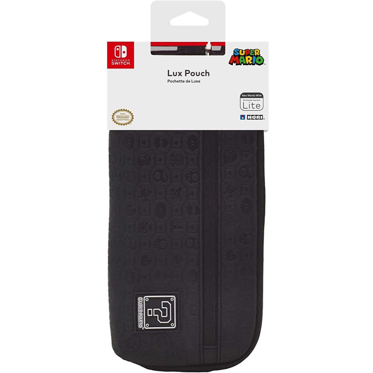 Product Image : This is brand new.<br>Go out in style. HORI introduces the Lux Pouch for Nintendo Switch and Switch Lite. This Lux Pouch sports subtle designs using the Super Mario franchise on both the inside and out. The geometric designs, featuring your favorite items from Super Mario, are enhanced by the embossed two-tone quality of the pouch, so much so that you'll be calling Mario your favorite Italian designer bag. In addition to looks, the Lux Pouch is durable and form-fitted to your Nintendo Switch