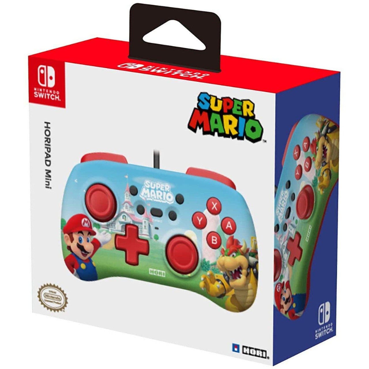 This is brand new.HORI is all about family game time! The compact & lightweight HORIPAD Mini (Super Mario Edition) is designed with young gamers in mind, but is a great fit for many players. The HORIPAD Mini features dual analog sticks, a D-Pad, and all the essential buttons for the Nintendo Switch.