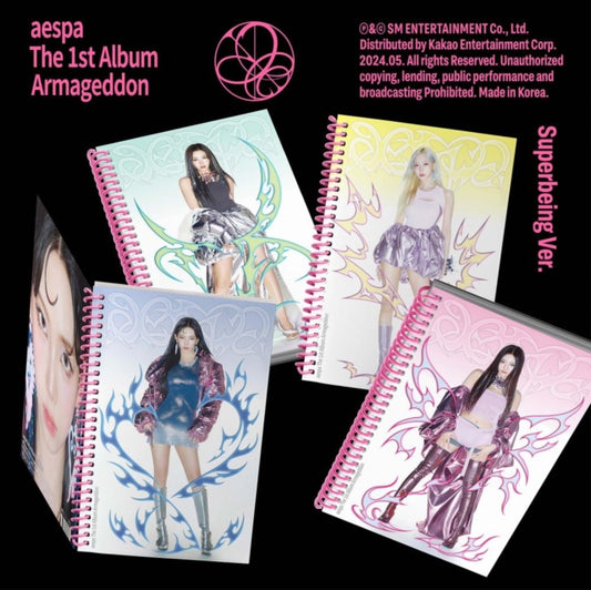 This CD is brand new.Format: CDMusic Style: K-popThis item's title is: 1St Album Armageddon (Superbeing Ver.)Artist: AespaLabel: S.M. EntertainmentBarcode: 8804775369674Release Date: 7/5/2024