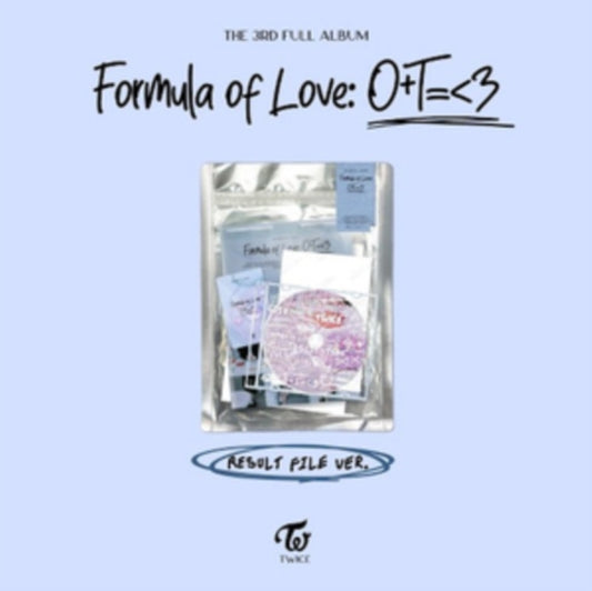 This CD is brand new.Format: CDMusic Style: K-popThis item's title is: Formula Of Love: O+T=<3 (Result File Ver.)Artist: TwiceLabel: JYP ENT.Barcode: 8809755509484Release Date: 12/17/2021