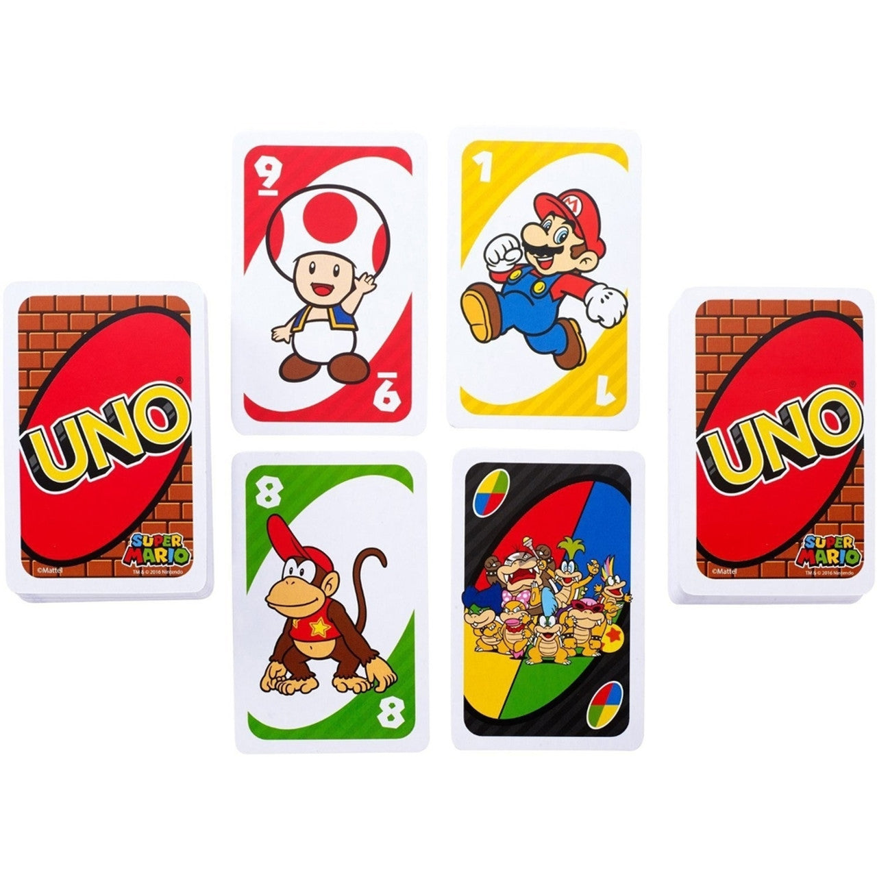 This is brand new.Join Mario, Luigi, and all their friends for a game of UNO! It's the UNO you love, but this version also includes a special Mario Super Star Card that makes your character invincible.