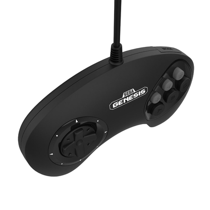 SEGA Genesis Wired BIG6 Control Pad - Original Port: Black - Retro-Bit