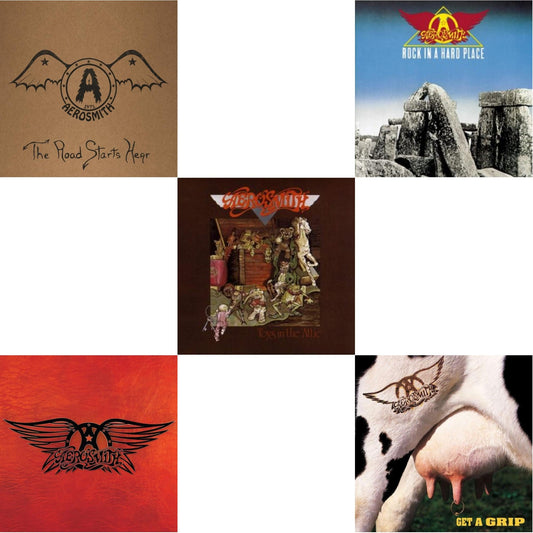 1971: The Road Starts Here & Greatest Hits & Toys In The Attic & Rock In A Hard Place & Get A Grip