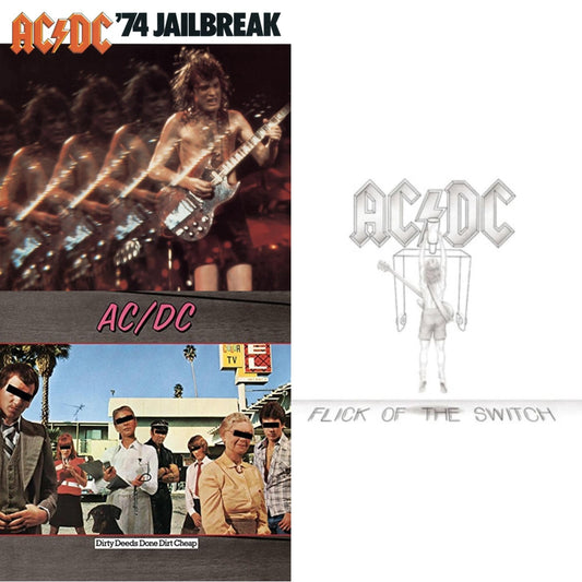 This is a 3 CD SKU bundle.
1.This CD is brand new.Format: CDMusic Style: Hard RockThis item's title is: 74 JailbreakArtist: Ac/DcLabel: EpicBarcode: 696998020023Release Date: 7/1/2003
2.This CD is brand new.