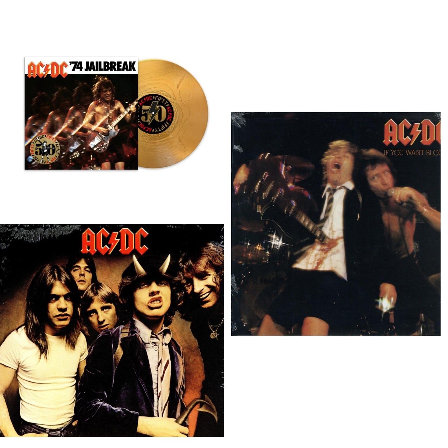 This is a 3 LP Vinyl SKU bundle.
1.This LP Vinyl is brand new.Format: LP VinylThis item's title is: 74 Jailbreak (50Th Anniversary/Gold Color LP Vinyl)Artist: Ac/DcBarcode: 196588733512Release Date: 6/21/2024
2.This LP Vinyl is brand new.