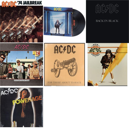 74 Jailbreak (180G) & High Voltage (180G) & Dirty Deeds Done Dirt Cheap (180G) & Powerage (180G) & Back In Black (180G) & For Those About To Rock (180G) & Who Made Who (180G)