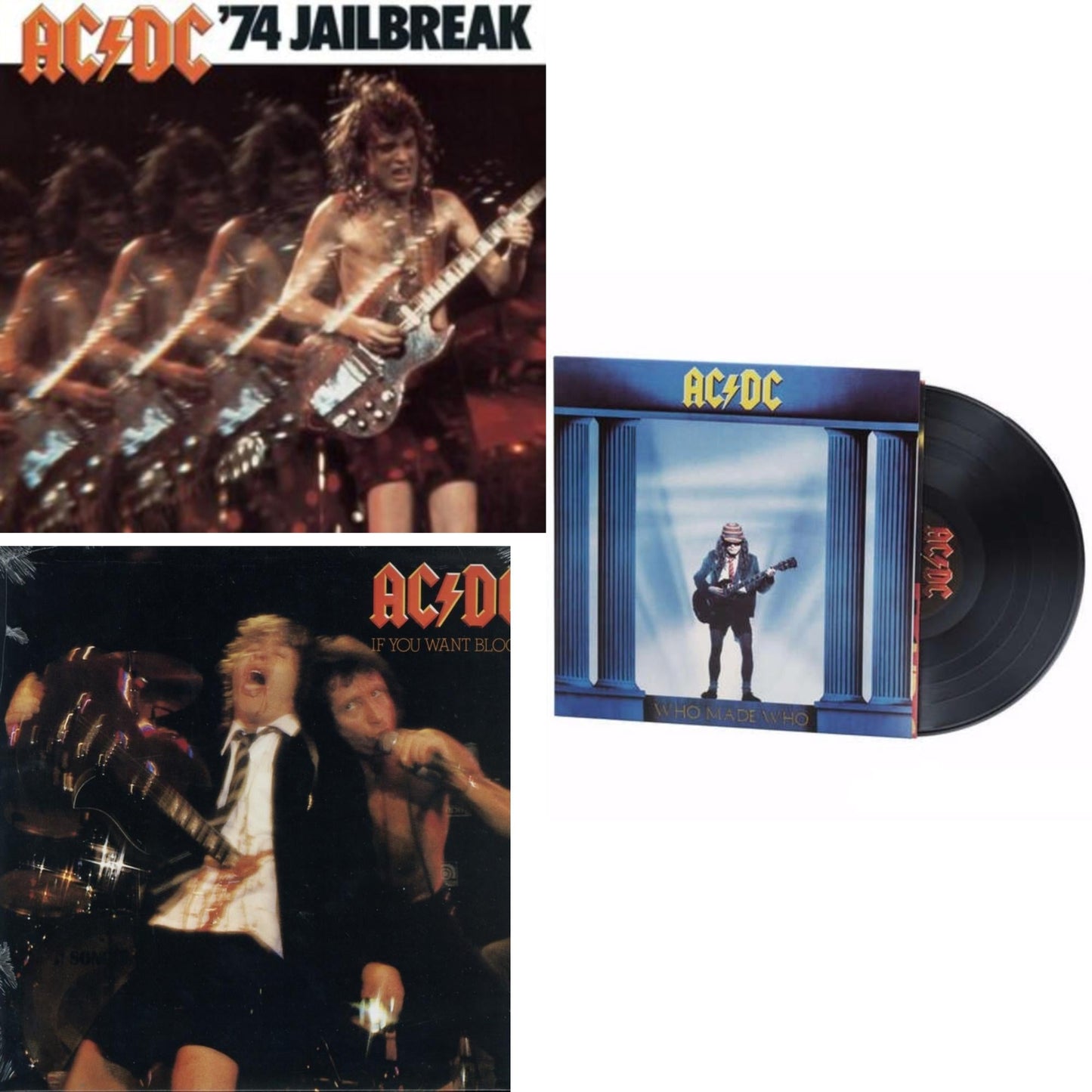 74 Jailbreak (180G) & If You Want Blood You've Got It (180G) & Who Made Who (180G)