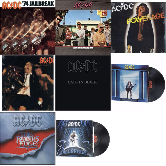 74 Jailbreak (180G) & Dirty Deeds Done Dirt Cheap (180G) & Powerage (180G) & If You Want Blood You've Got It (180G) & Back In Black (180G) & Who Made Who (180G) & Razor’S Edge (180G) & Ballbreaker (180G)