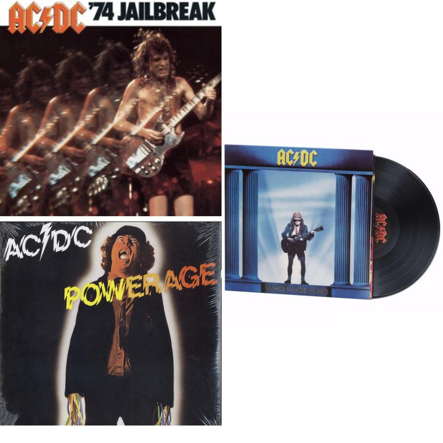 74 Jailbreak (180G) & Powerage (180G) & Who Made Who (180G)