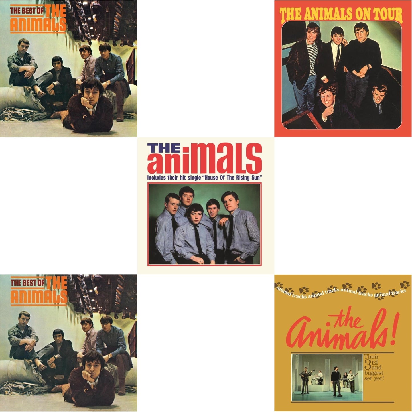 This is a 5 LP Vinyl SKU bundle.
1.This LP Vinyl is brand new.Format: LP VinylMusic Style: Classic RockThis item's title is: Best Of The AnimalsArtist: AnimalsLabel: ABKCOBarcode: 018771211518Release Date: 3/17/2023
2.This LP Vinyl is brand new.