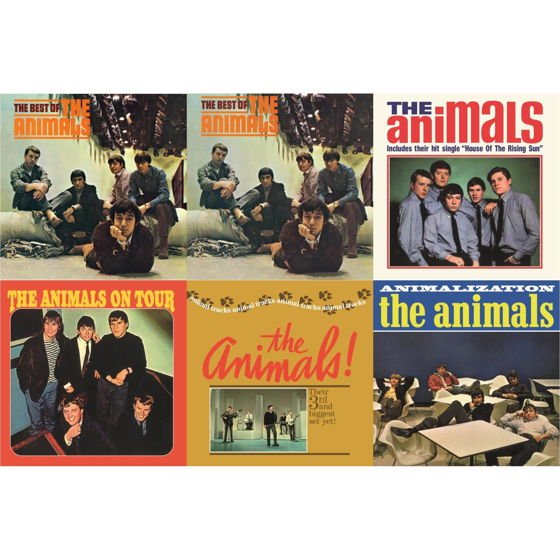 This is a 6 LP Vinyl SKU bundle.
1.This LP Vinyl is brand new.Format: LP VinylMusic Style: Classic RockThis item's title is: Best Of The AnimalsArtist: AnimalsLabel: ABKCOBarcode: 018771211518Release Date: 3/17/2023
2.This LP Vinyl is brand new.
