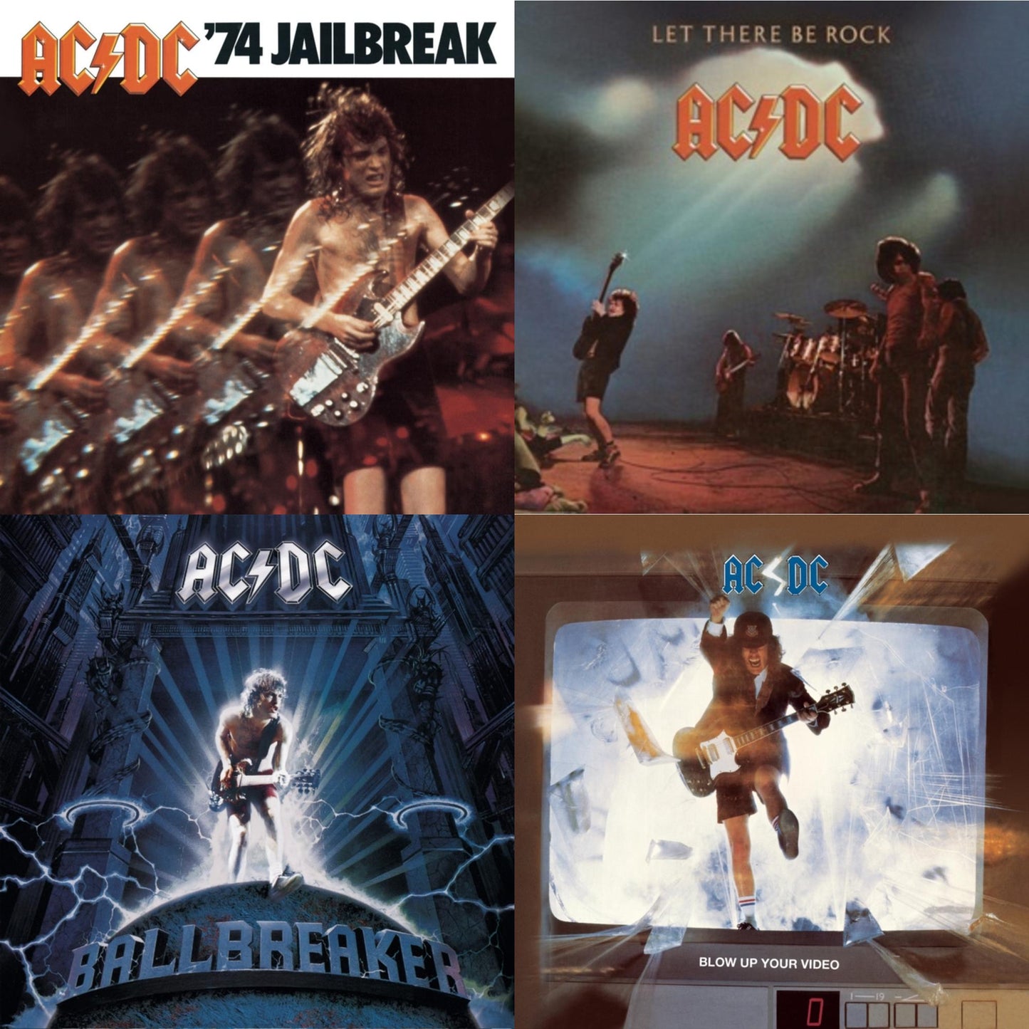 This is a 4 CD SKU bundle.
1.This CD is brand new.Format: CDMusic Style: Hard RockThis item's title is: 74 JailbreakArtist: Ac/DcLabel: EpicBarcode: 696998020023Release Date: 7/1/2003
2.This CD is brand new.