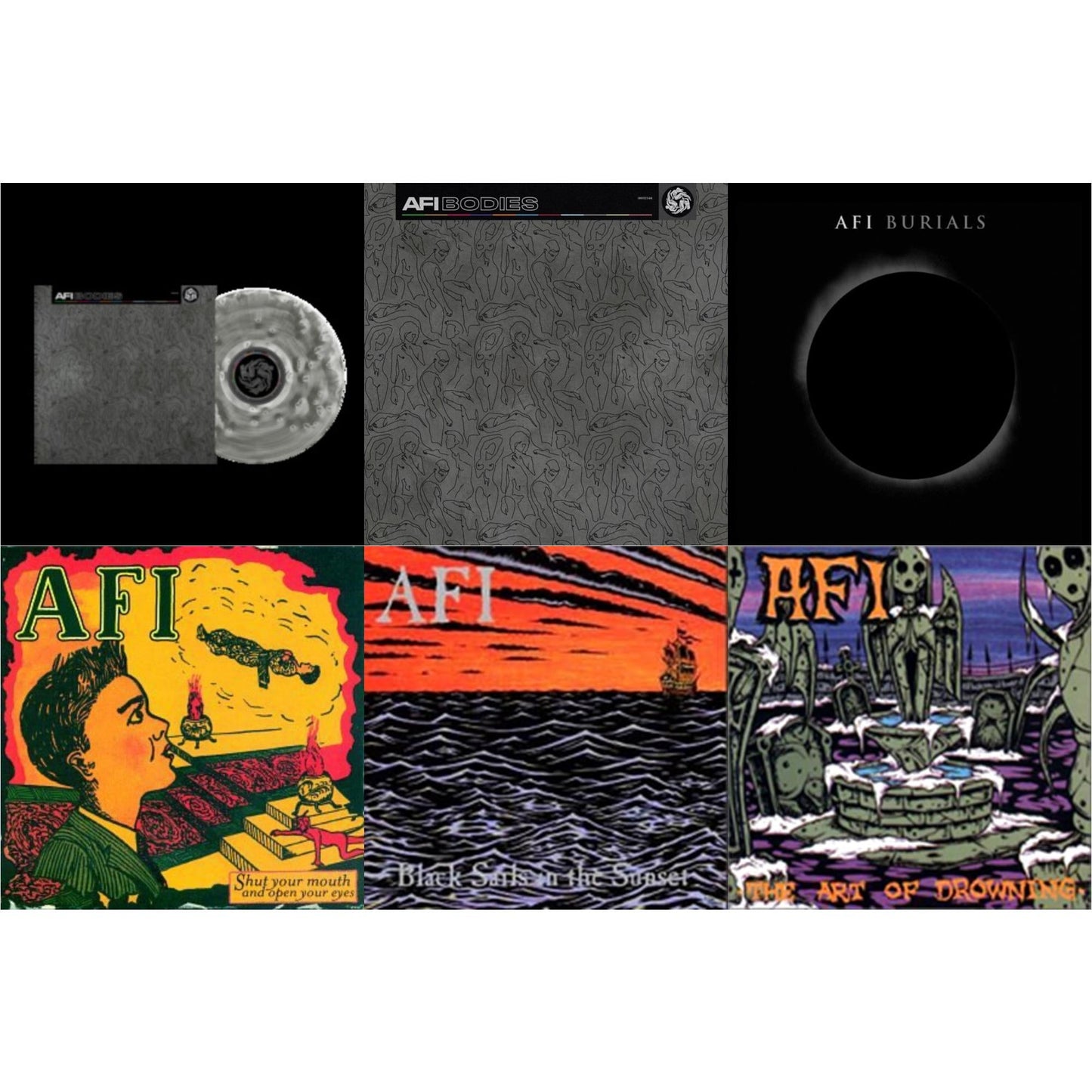 Bodies & Bodies (I) & Burials & Shut Your Mouth & Open Your Eyes & Black Sails In The Sunset & Art Of Drowning