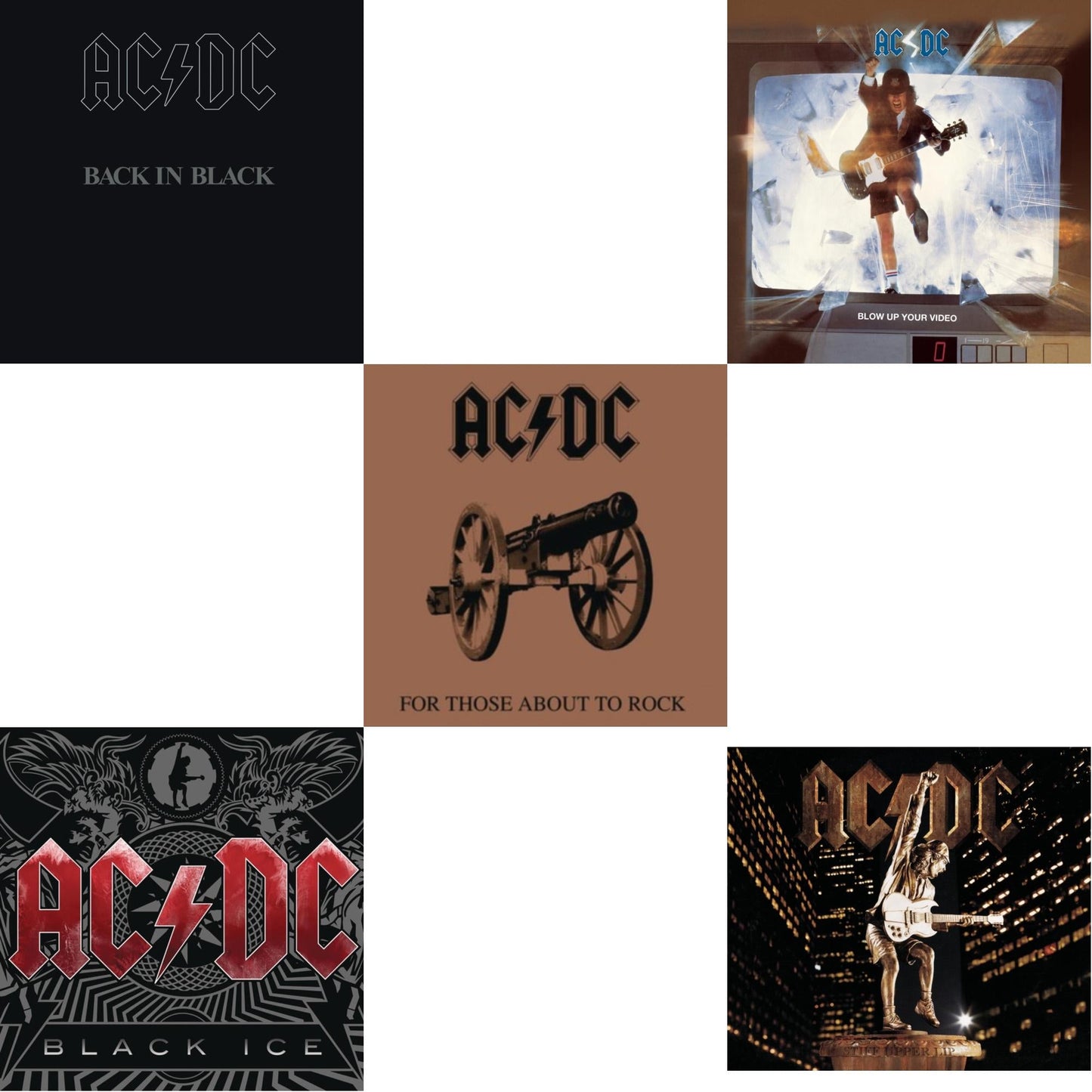 This is a 5 CD SKU bundle.
1.This CD is brand new.Format: CDMusic Style: Hard RockThis item's title is: Back In BlackArtist: Ac/DcLabel: LEGACYBarcode: 696998020726Release Date: 2/18/2003
2.This CD is brand new.