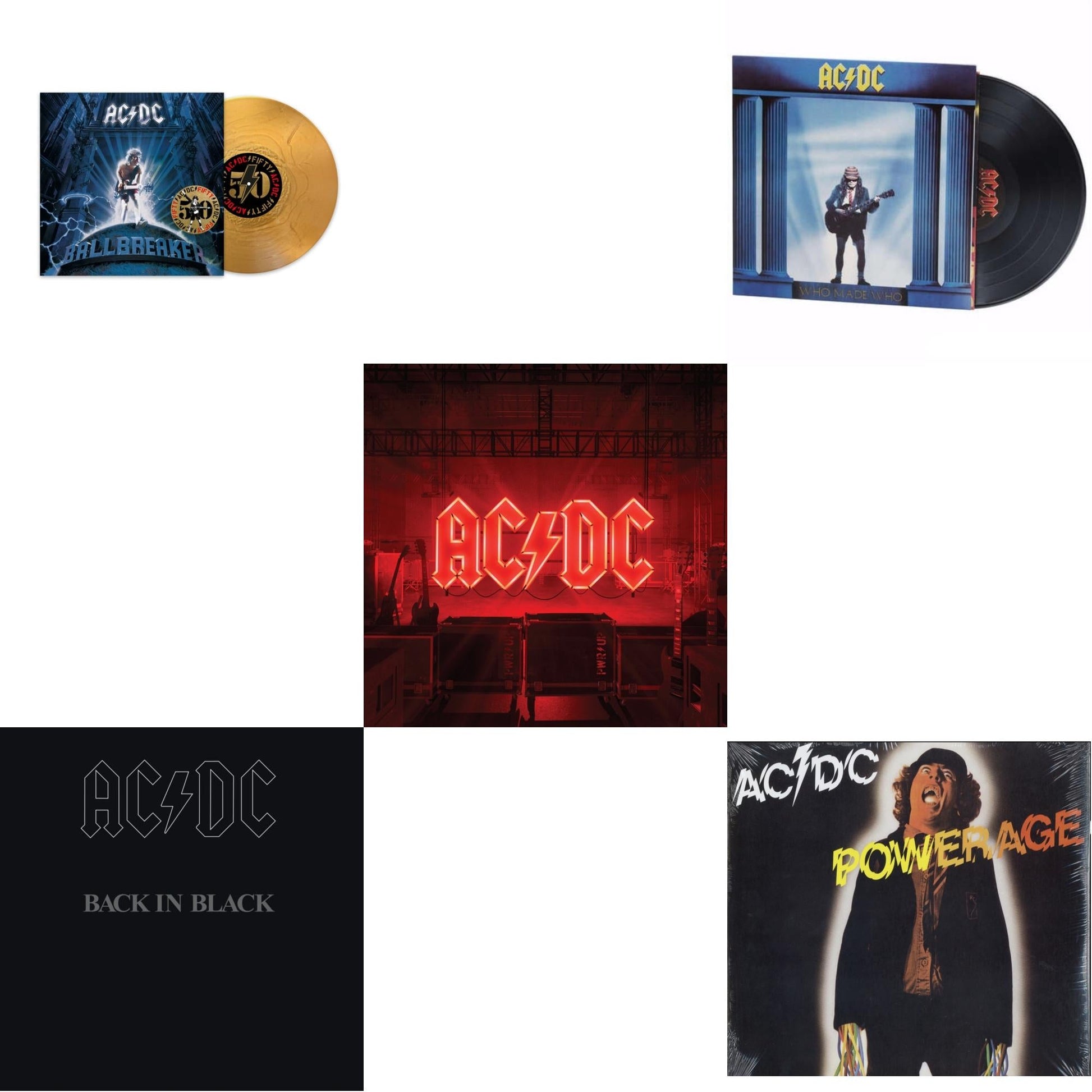 This is a 5 LP Vinyl SKU bundle.
1.This LP Vinyl is brand new.Format: LP VinylMusic Style: Hard RockThis item's title is: Power Up (180G/Gatefold Jacket/Inner Sleeve)Artist: Ac/DcLabel: COLUMBIABarcode: 194397255614Release Date: 11/13/2020
2.This LP Vinyl is brand new.