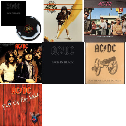 Back In Black (Black/White Blend LP Vinyl) & High Voltage (180G) & Dirty Deeds Done Dirt Cheap (180G) & Highway To Hell (180G) & Back In Black (180G) & For Those About To Rock (180G) & Fly On The Wall (180G)