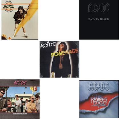 High Voltage (180G) & Dirty Deeds Done Dirt Cheap (180G) & Powerage (180G) & Back In Black (180G) & Razor’S Edge (180G)
