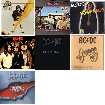 High Voltage (180G) & Dirty Deeds Done Dirt Cheap (180G) & Powerage (180G) & Highway To Hell (180G) & Back In Black (180G) & For Those About To Rock (180G) & Razor’S Edge (180G)