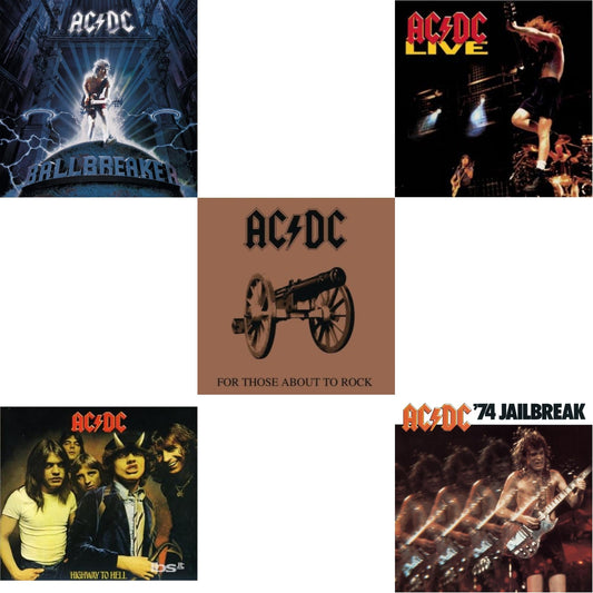 This is a 5 CD SKU bundle.
1.This CD is brand new.Format: CDMusic Style: Hard RockThis item's title is: 74 JailbreakArtist: Ac/DcLabel: EpicBarcode: 696998020023Release Date: 7/1/2003
2.This CD is brand new.