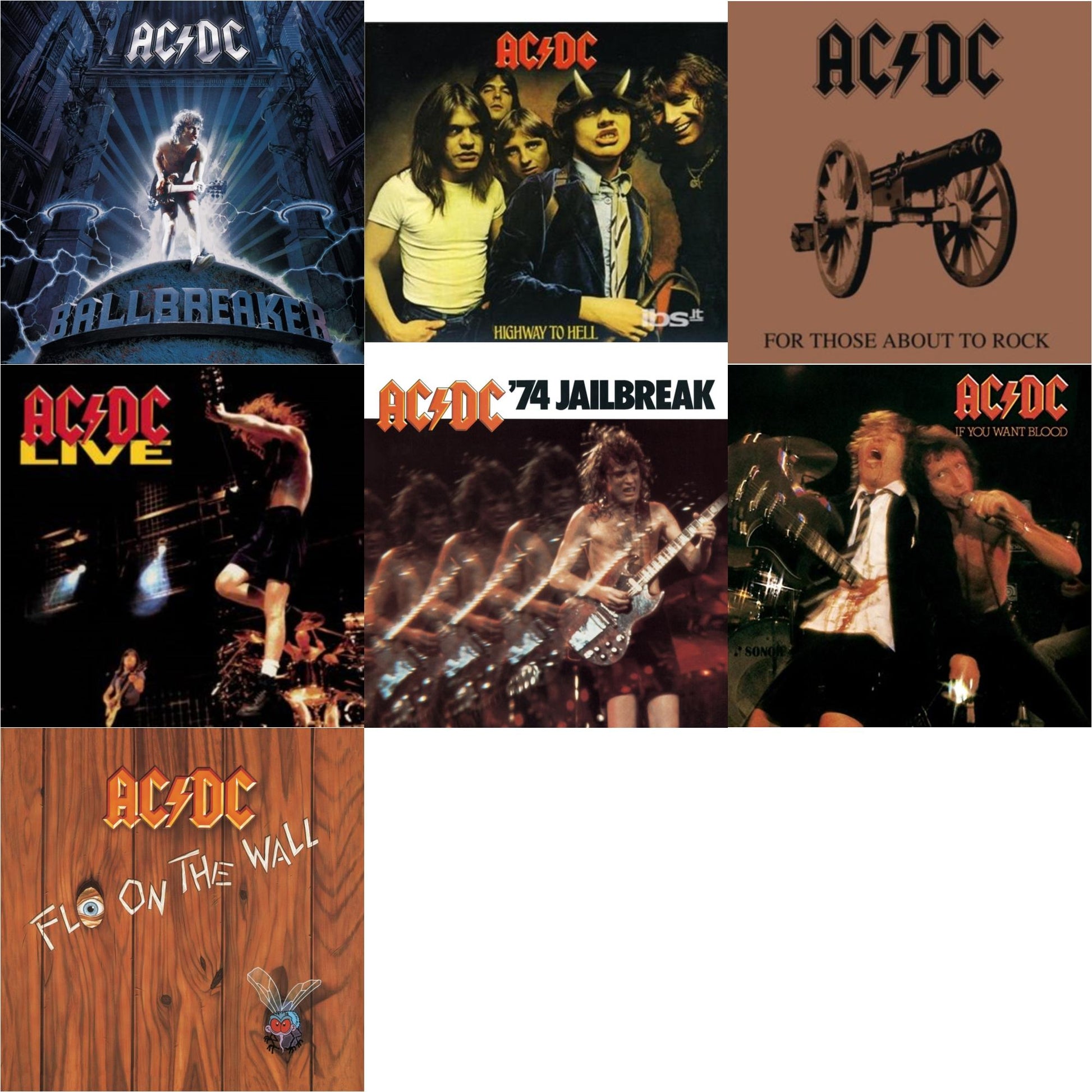 This is a 7 CD SKU bundle.
1.This CD is brand new.Format: CDMusic Style: Hard RockThis item's title is: 74 JailbreakArtist: Ac/DcLabel: EpicBarcode: 696998020023Release Date: 7/1/2003
2.This CD is brand new.