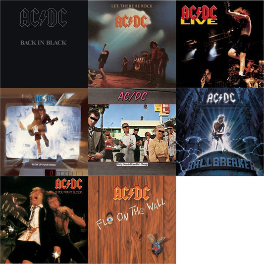 Dirty Deeds Done Dirt Cheap & Let There Be Rock & If You Want Blood You've Got It & Back In Black & Live & Ballbreaker & Blow Up Your Video & Fly On The Wall
