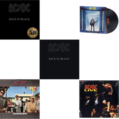 Back In Black (Gold Metallic LP Vinyl) & Dirty Deeds Done Dirt Cheap (180G) & Back In Black (180G) & Who Made Who (180G) & Live (2LP/180G)