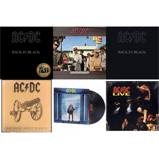 Back In Black (Gold Metallic LP Vinyl) & Dirty Deeds Done Dirt Cheap (180G) & Back In Black (180G) & For Those About To Rock (180G) & Who Made Who (180G) & Live (2LP/180G)